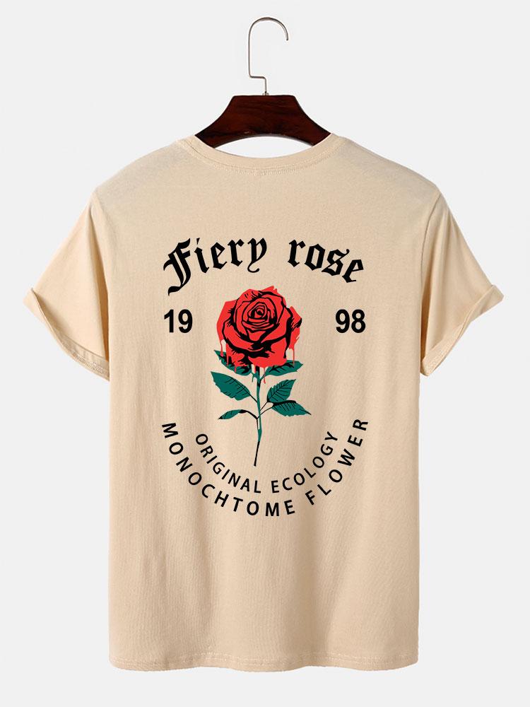 Dissolving Rose Slogan Print T-Shirt