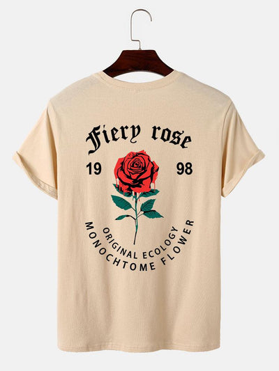 Dissolving Rose Slogan Print T-Shirt