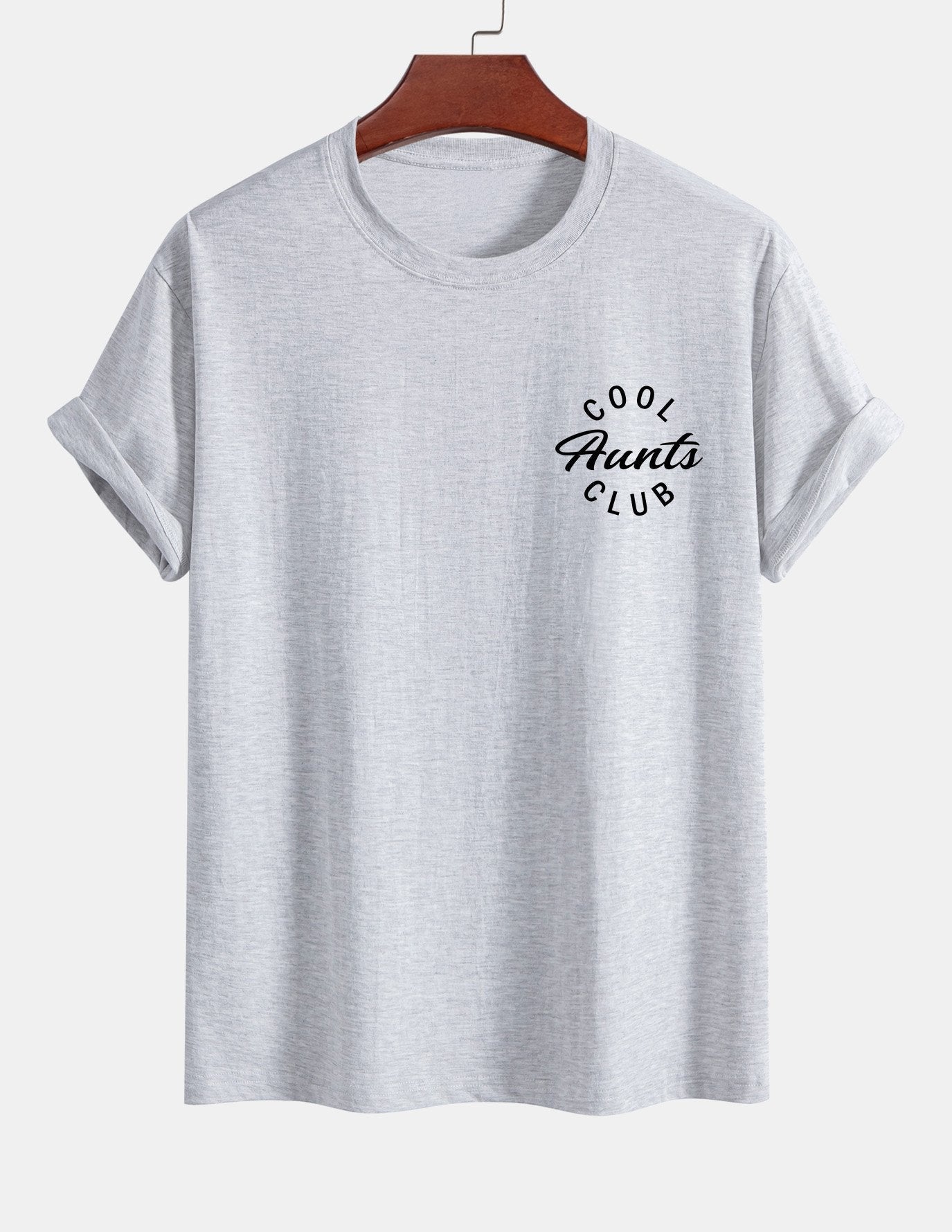 Regular Fit Cool Aunts Club Print Cotton T-Shirt