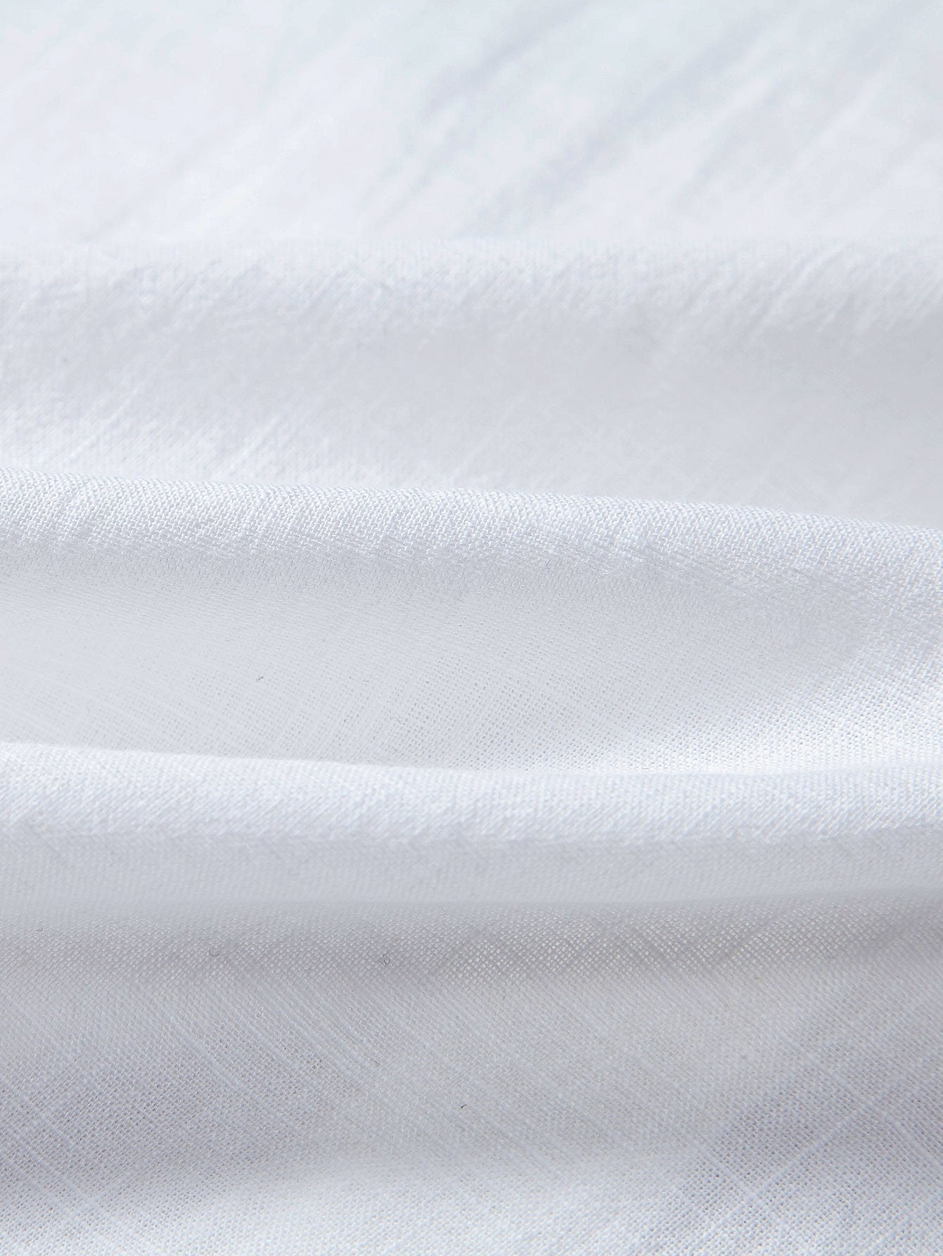 Linen Look Cotton Stand Collar Shirt