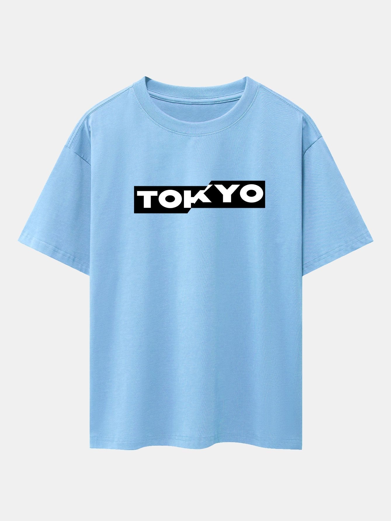 Tokyo Print Drop Shoulder Oversize T-Shirt
