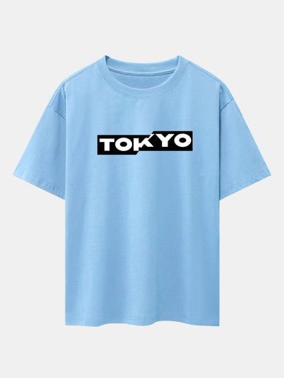 Tokyo Print Drop Shoulder Oversize T-Shirt