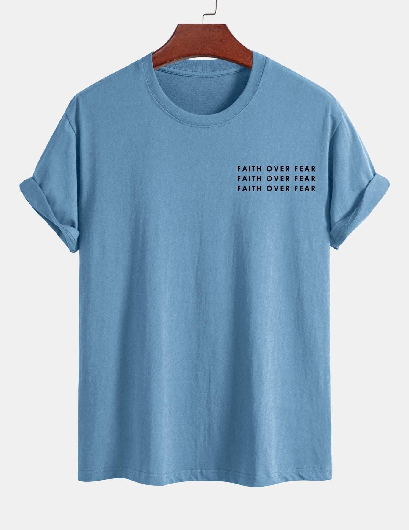 Regular Fit Slogan Print Cotton T-Shirt