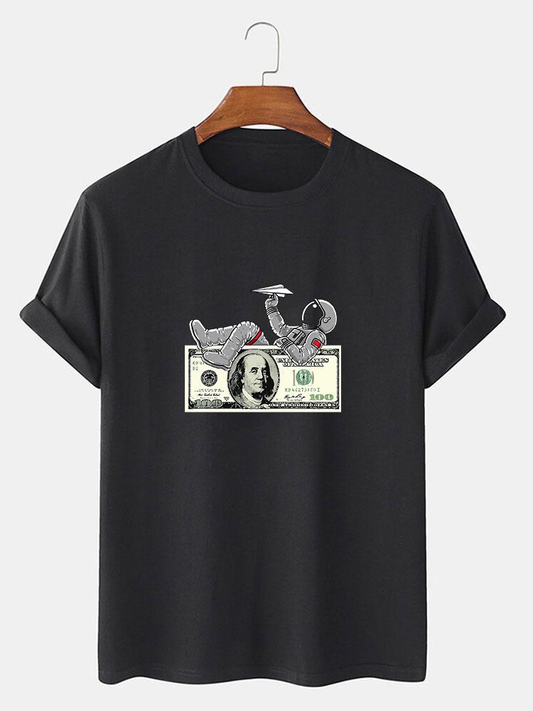Dollar Astronaut Print T-Shirt