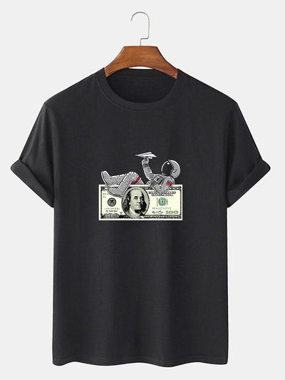 Dollar Astronaut Print T-Shirt