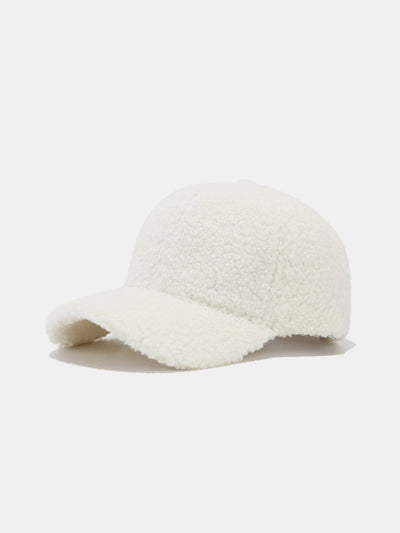 Solid Color Plush Warm Baseball Cap