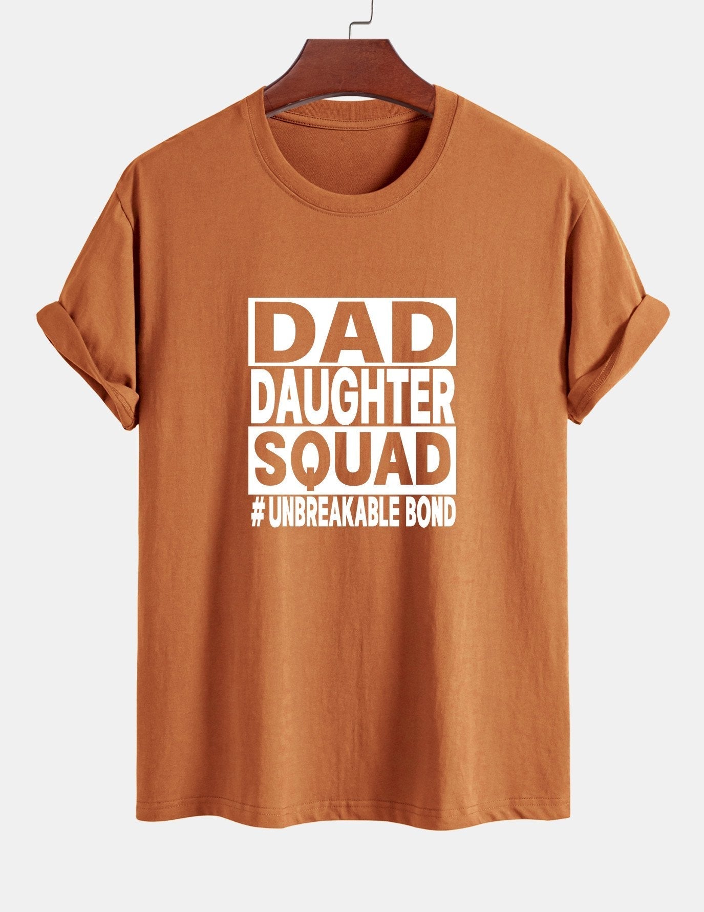 Regular Fit Dad And Daughter Squad Print Cotton T-Shirt