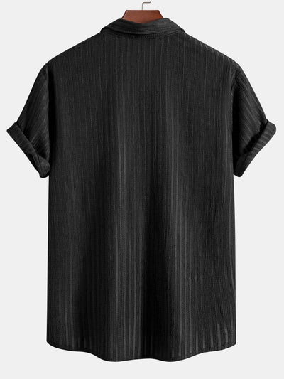 Stripe Jacquard Button Up Shirt