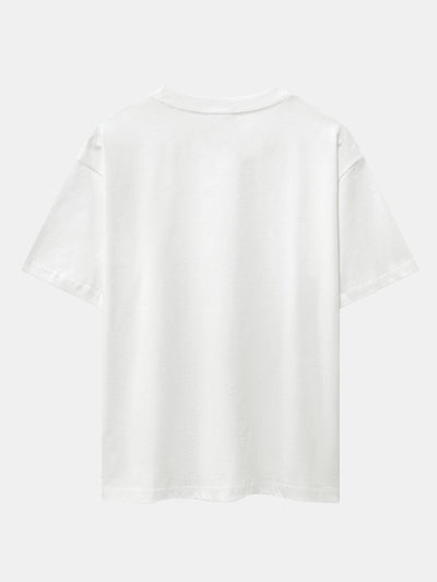 Paris Letter Print Dropped Shoulders Oversize T-Shirt