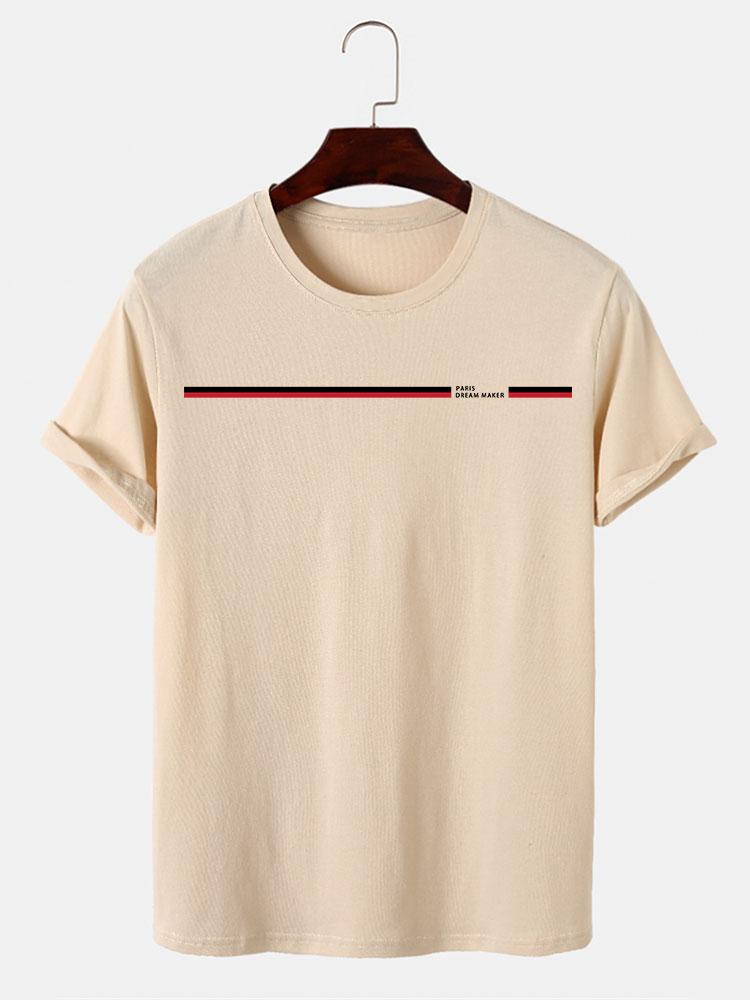 Paris Dream Maker Stripe Print T-Shirts