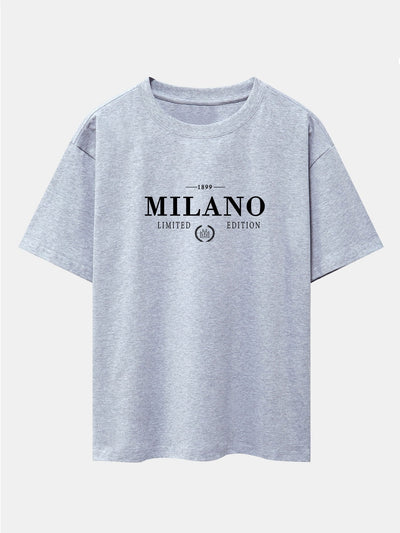 Milano Print Drop Shoulder Oversize T-Shirt