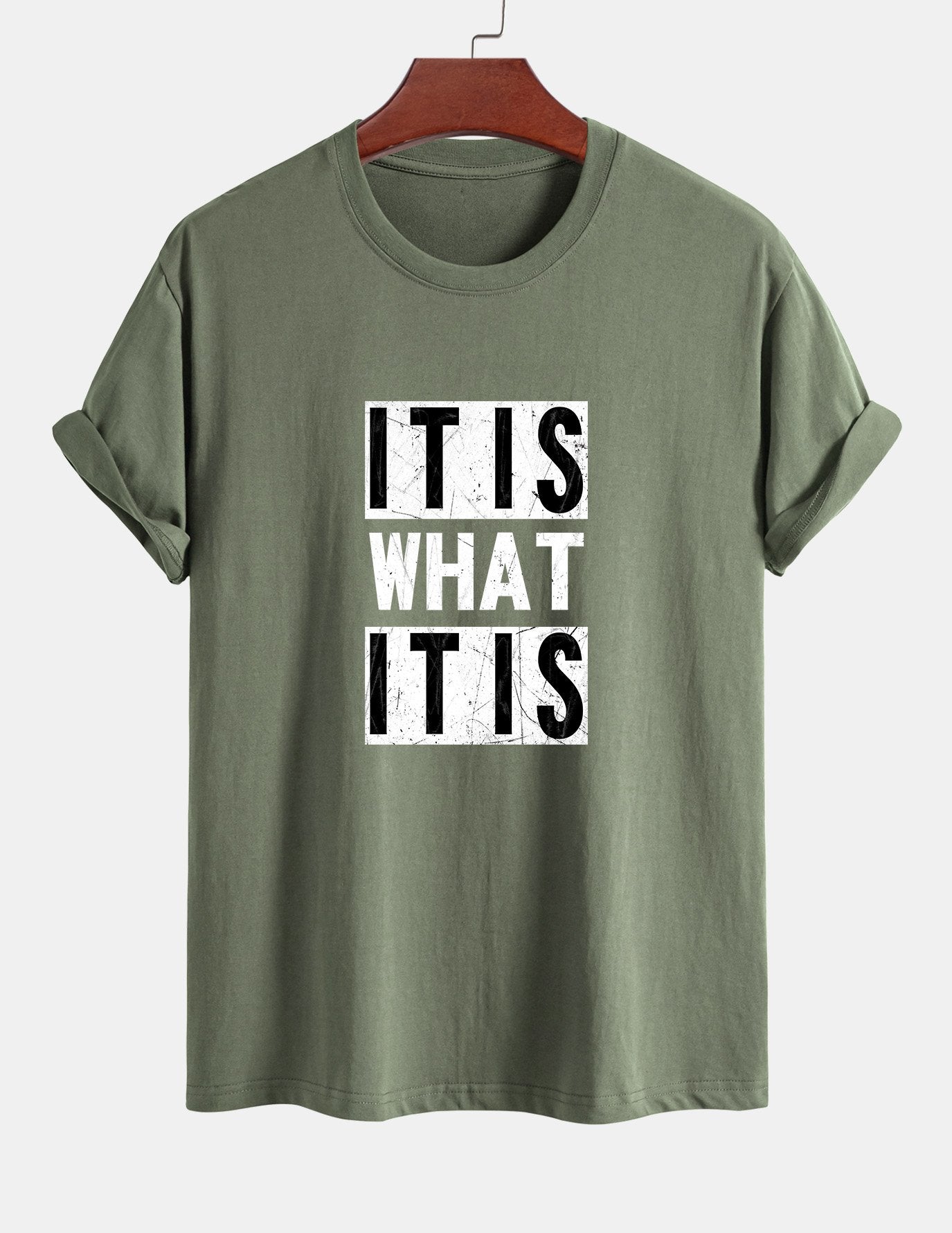 Regular Fit It Is What It Is Print Cotton T-Shirt
