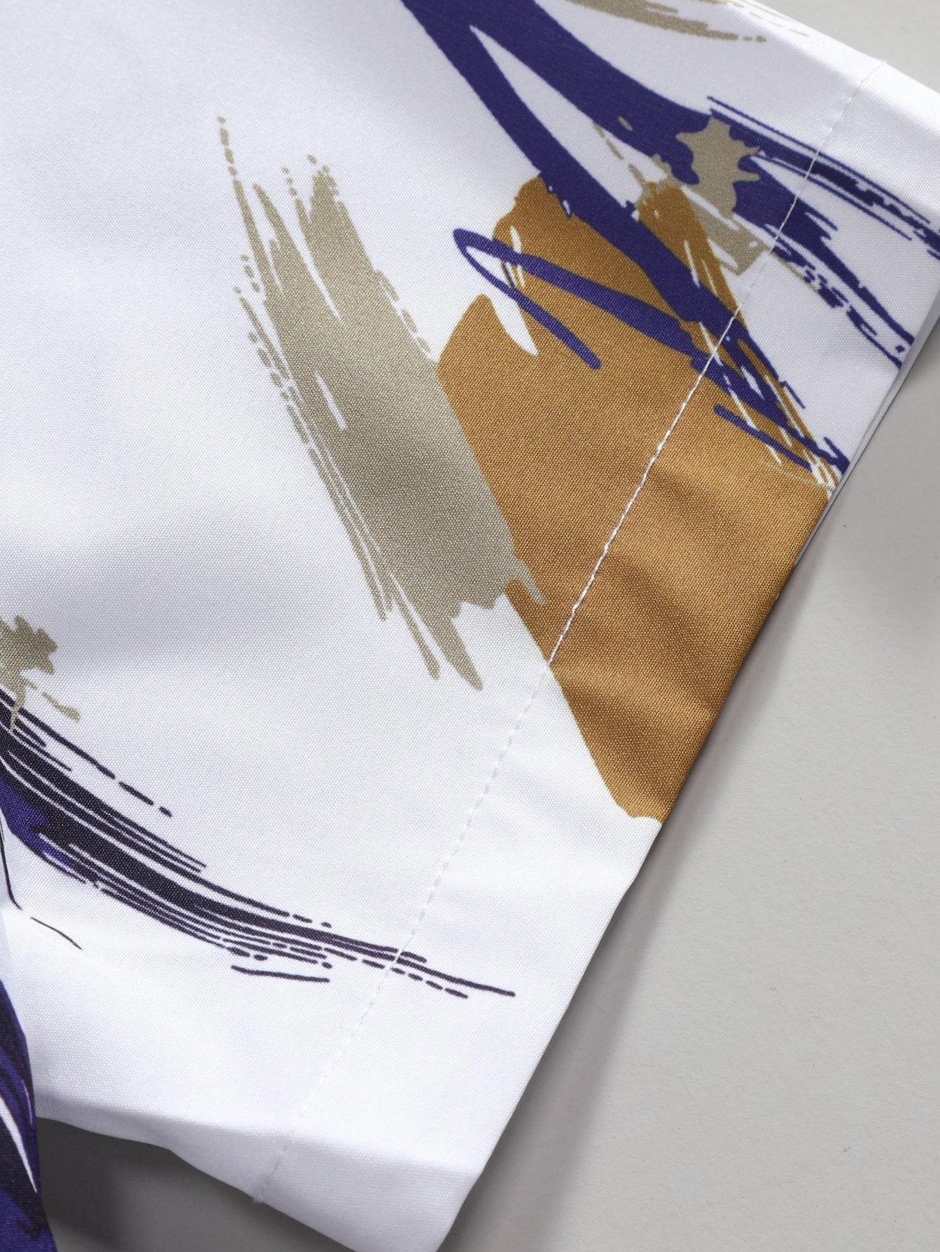 Brushstroke Print Button Up Shirt