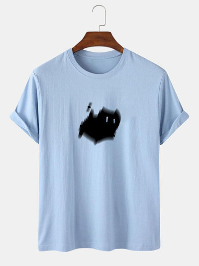 Scared Cat Print T-Shirt