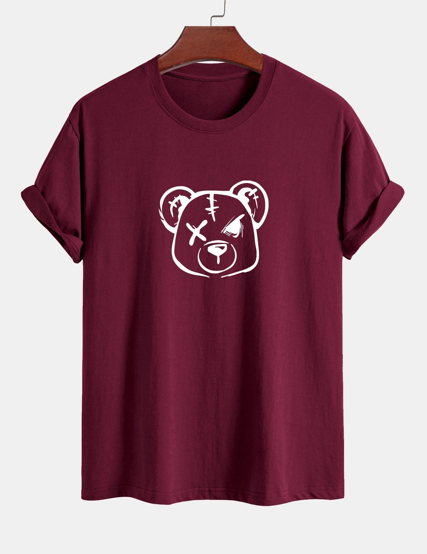 Regular Fit Bear Print Cotton T-Shirt