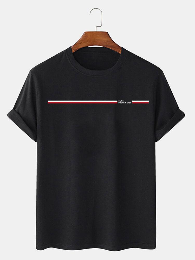 Paris Dream Maker Stripe Print T-Shirts