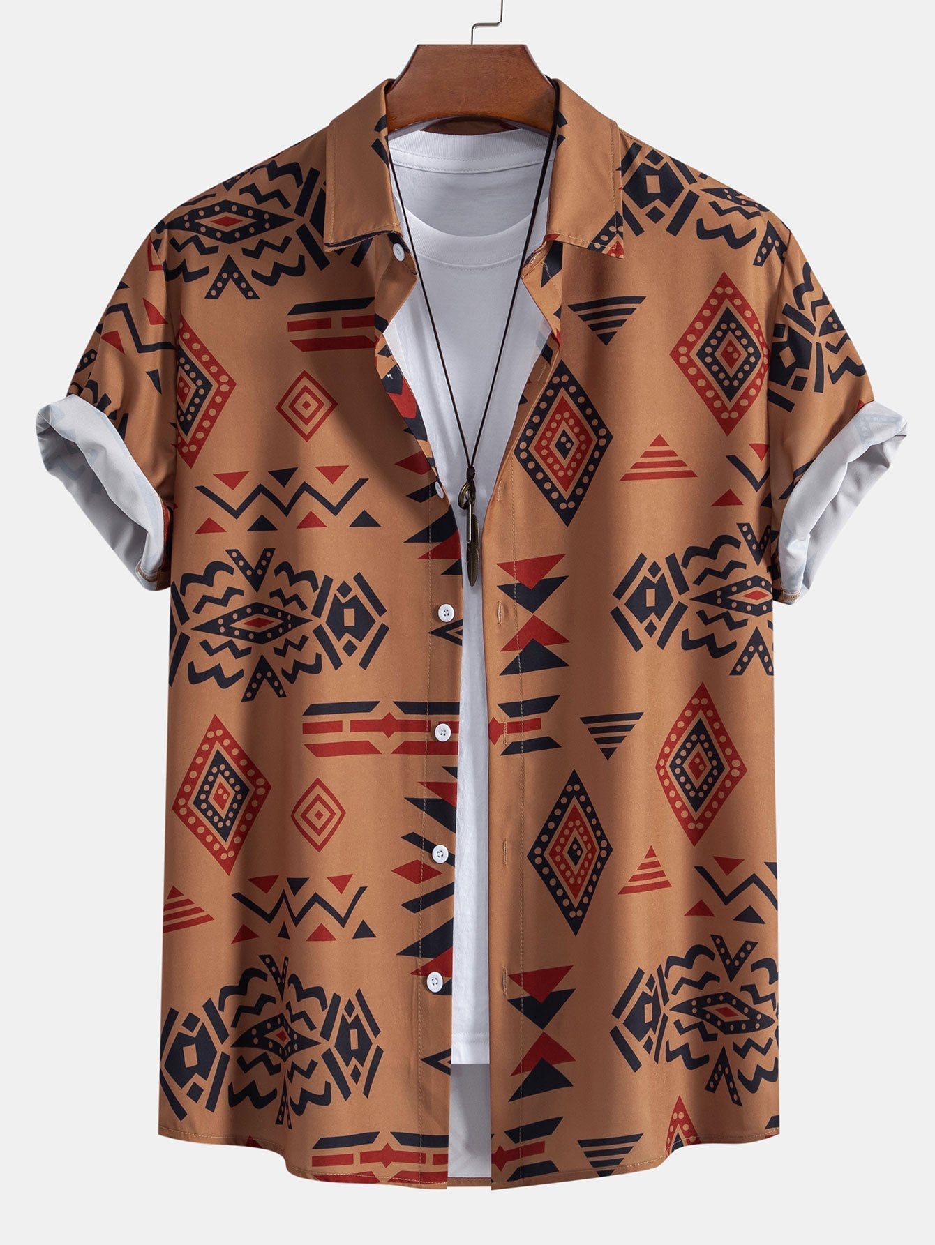 Aztec Geometric Print Shirt