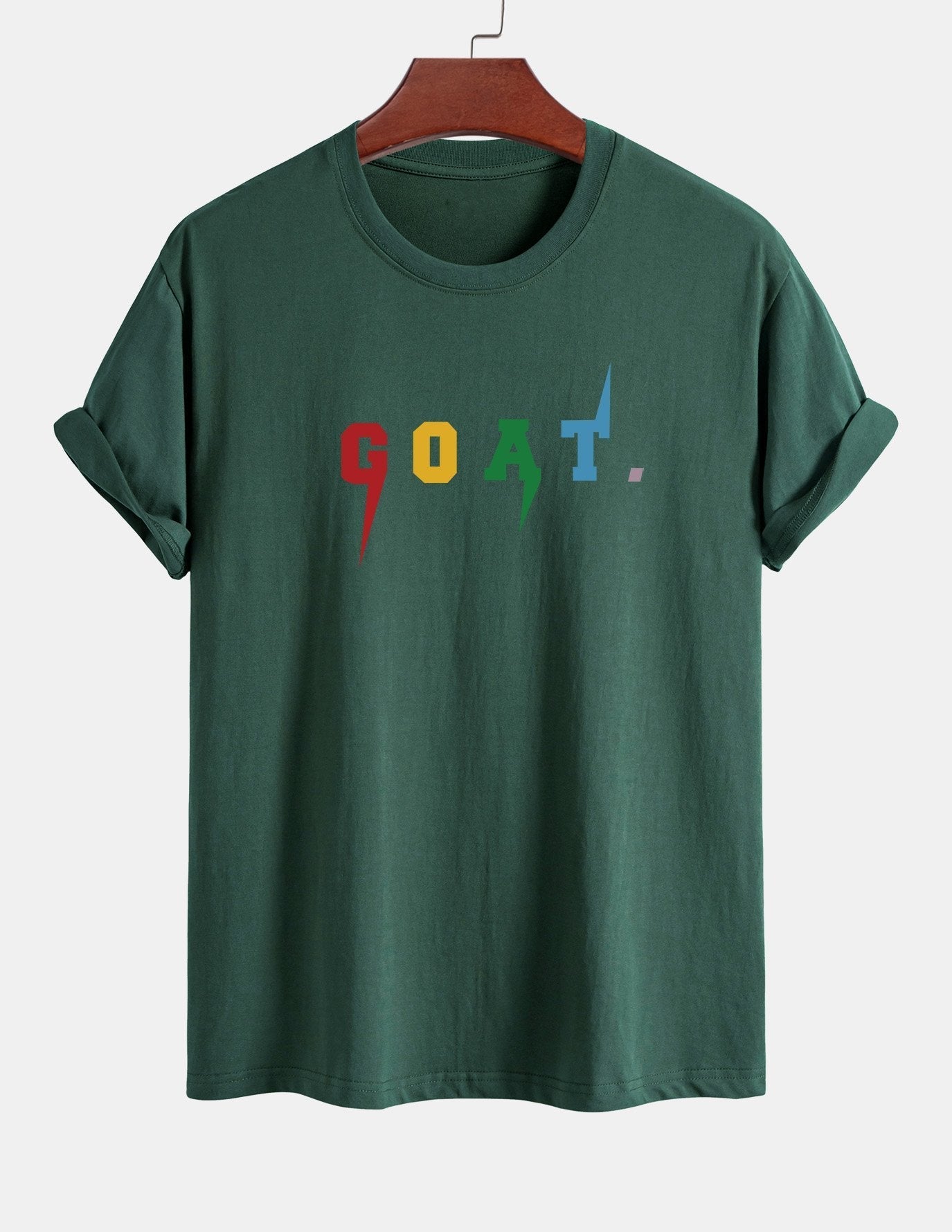 Regular Fit Goat Print Cotton T-Shirt
