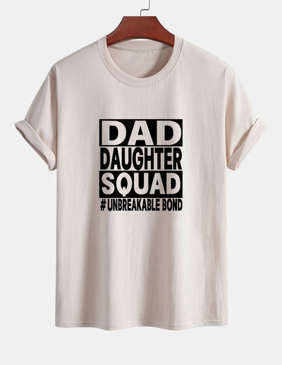 Regular Fit Dad And Daughter Squad Print Cotton T-Shirt
