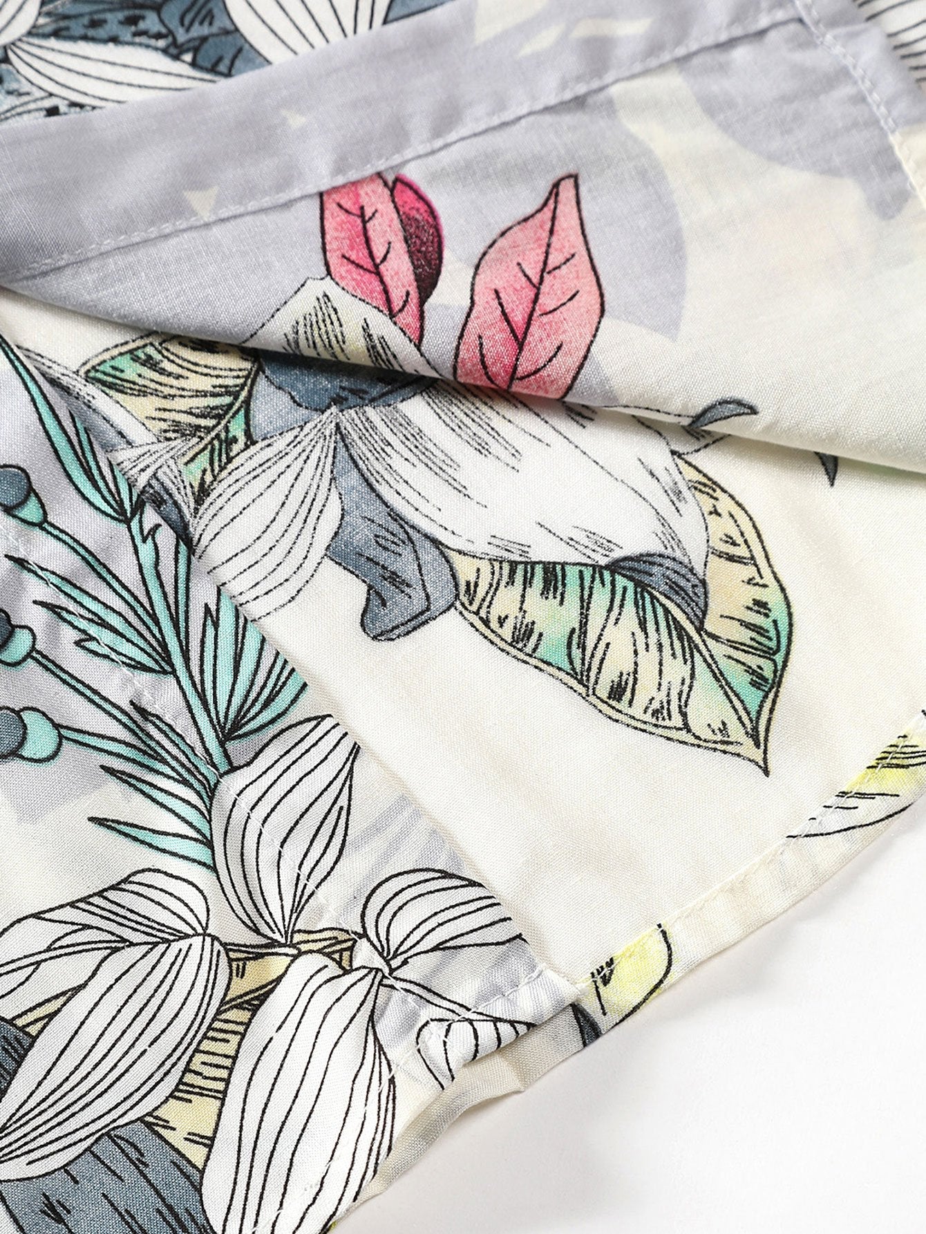 Viscose Floral Print Button Up Shirt