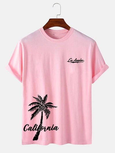 California Palm Tree Print T-Shirt