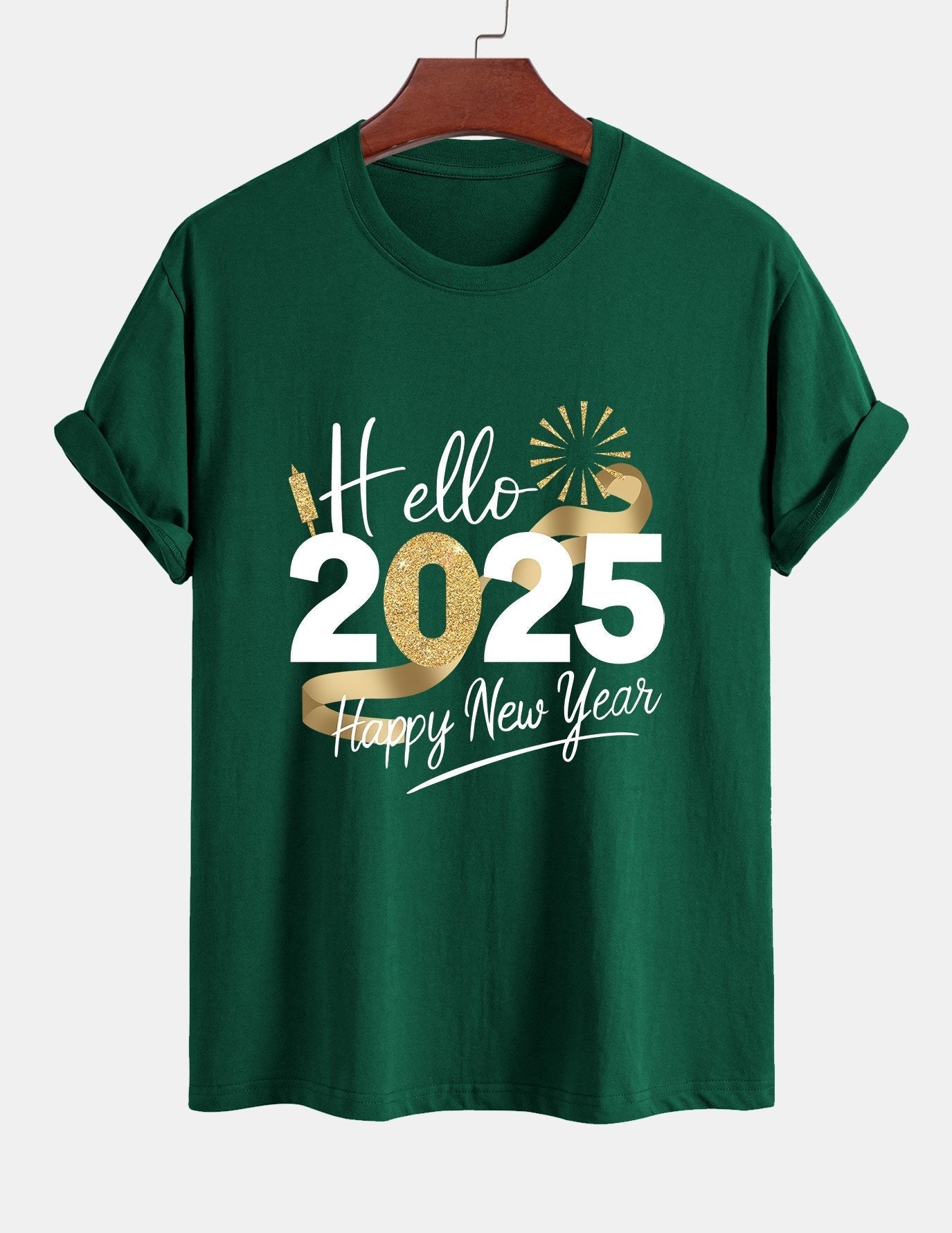 Regular Fit New Year 2025 Print Cotton T-Shirt