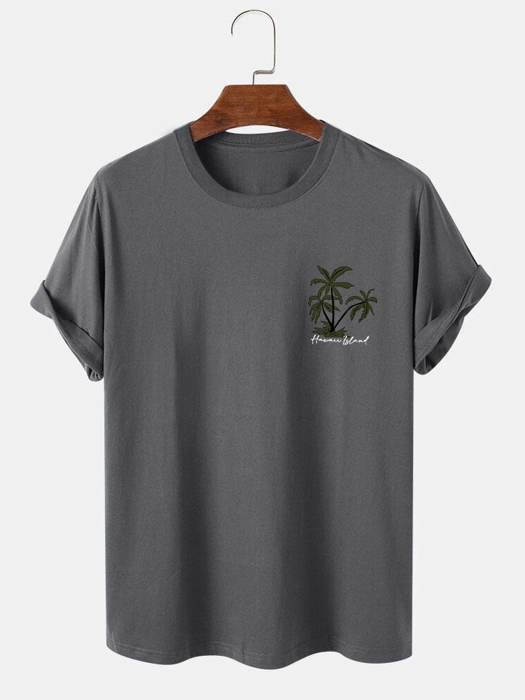 Hawaii Island Palm Tree Print T-Shirt