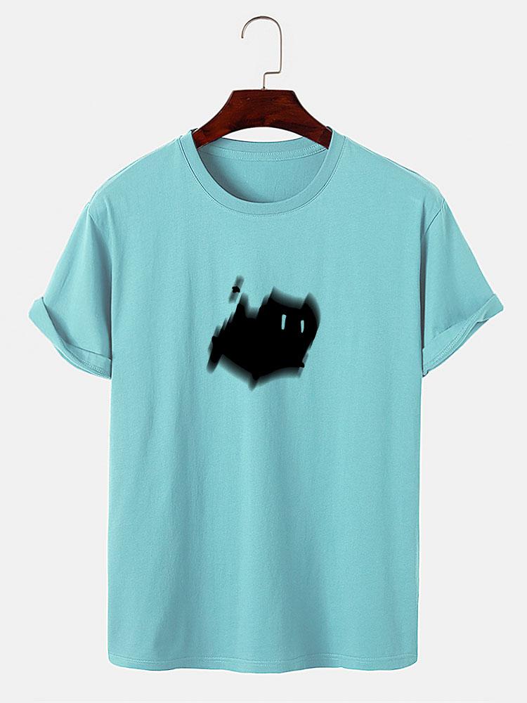 Scared Cat Print T-Shirt