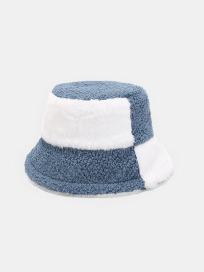 Teddy Color Block Warm Bucket Hat