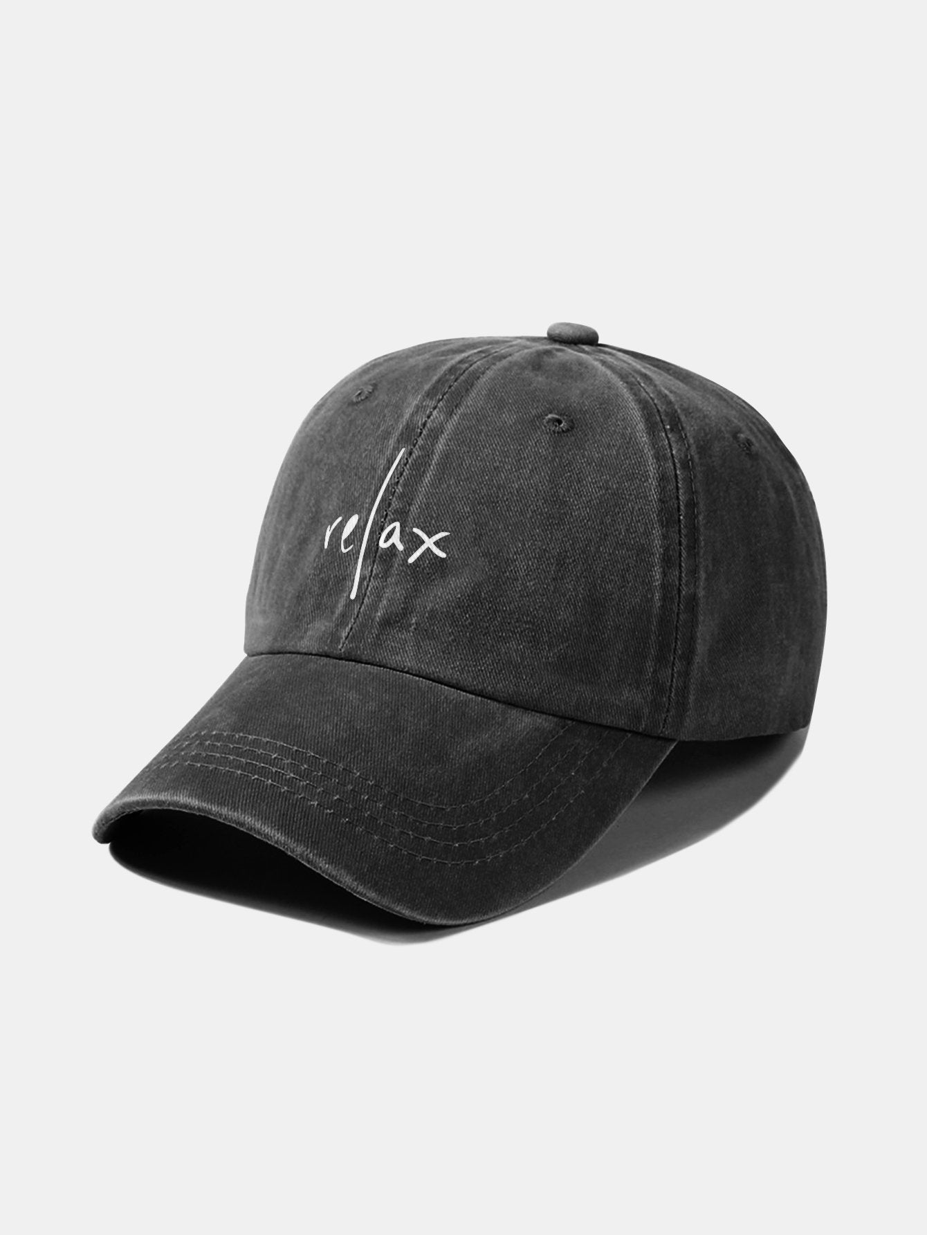 Relax Pattern Classic Retro Washed Distressed Cotton Baseball Cap