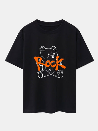 Rock Back Print Heavy Weight Oversize T-Shirt