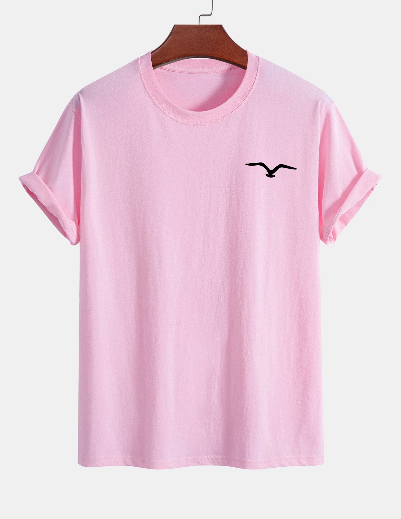 Regular Fit Seagull Print Cotton T-Shirt