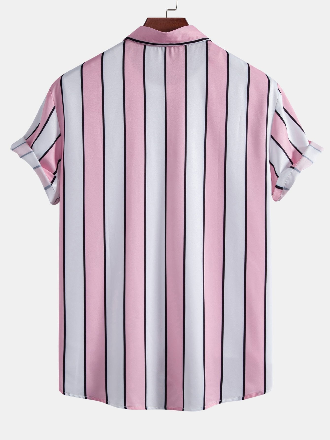 Stripe Print Button Up Shirt