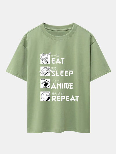 Slogan Print Drop Shoulder Oversize T-Shirt