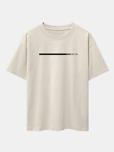 Dream Slogan Print Drop Shoulder Oversize T-Shirt