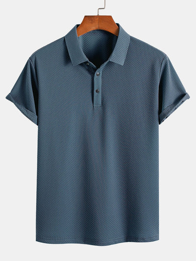 Short Sleeve Textured Polo