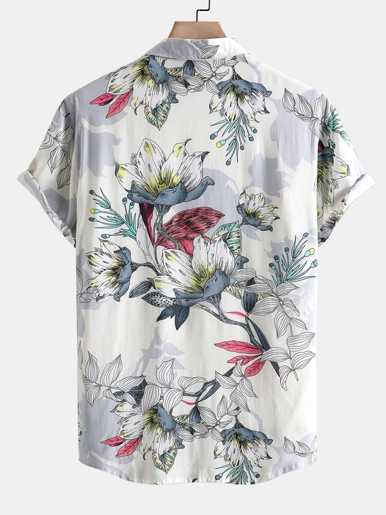 Viscose Floral Print Button Up Shirt
