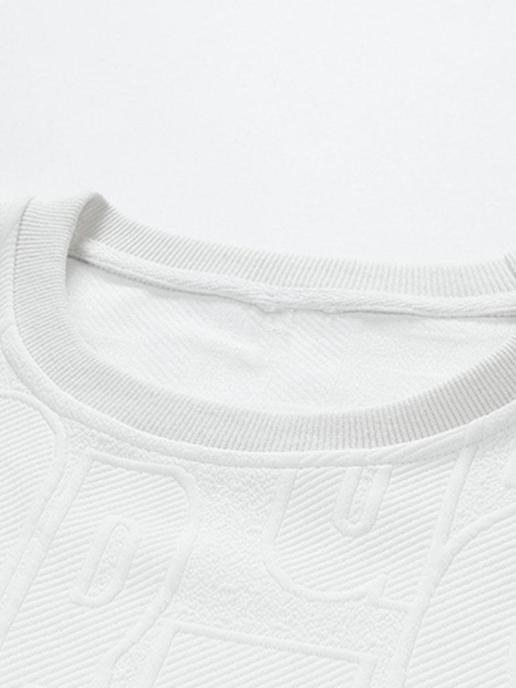 Long sleeve Fashion Letter Jacquard T-Shirt
