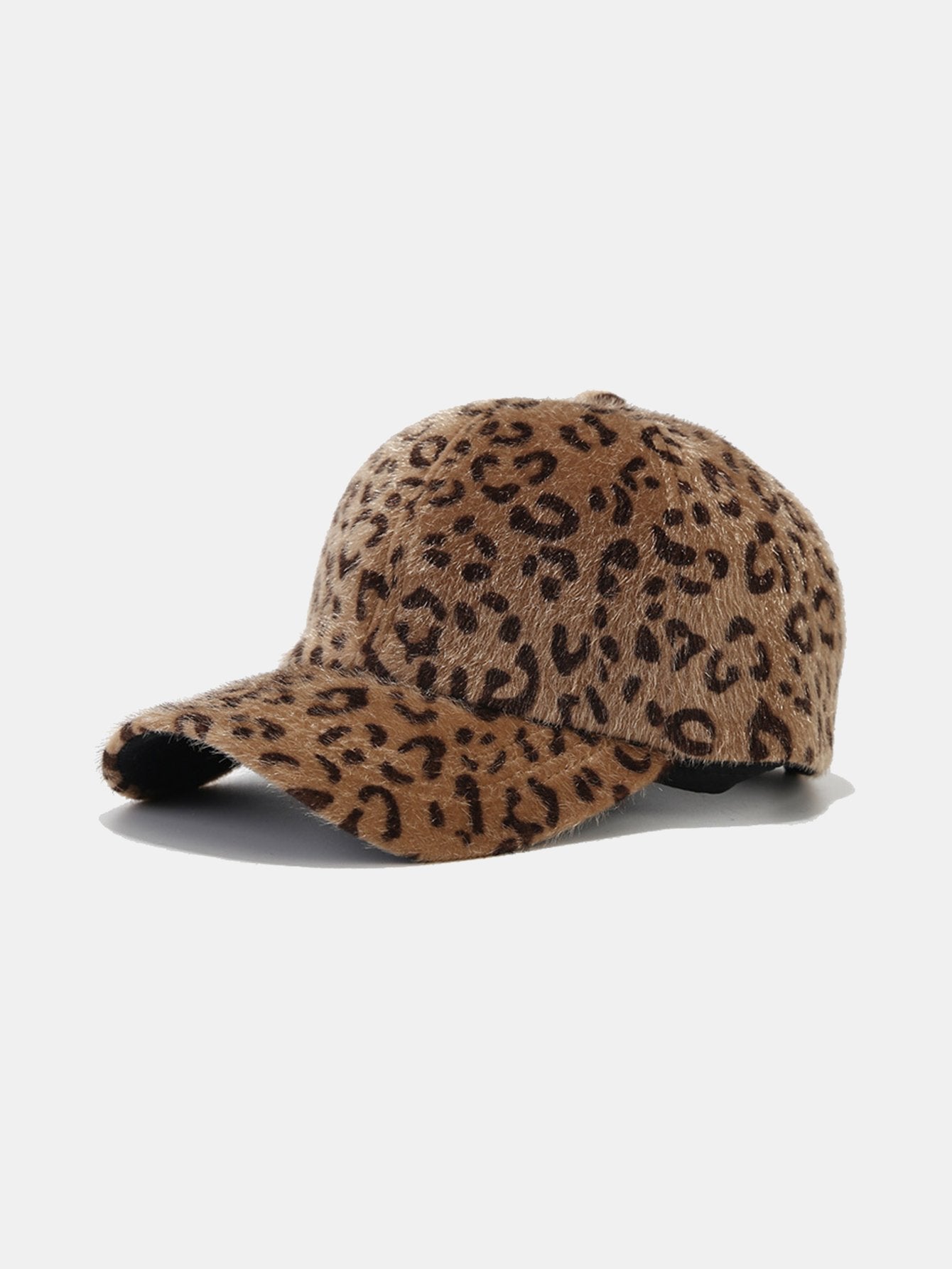 Leopard Pattern Plush Baseball Cap