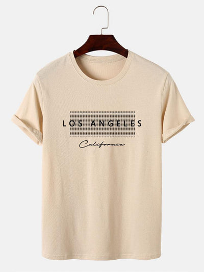 Los Angeles Checkered Print T-Shirt