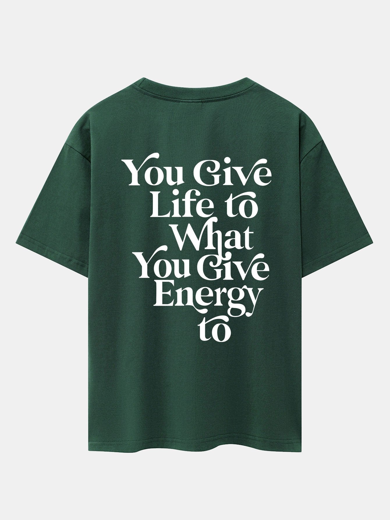 Slogan Back Print Drop Shoulder Oversize T-Shirt