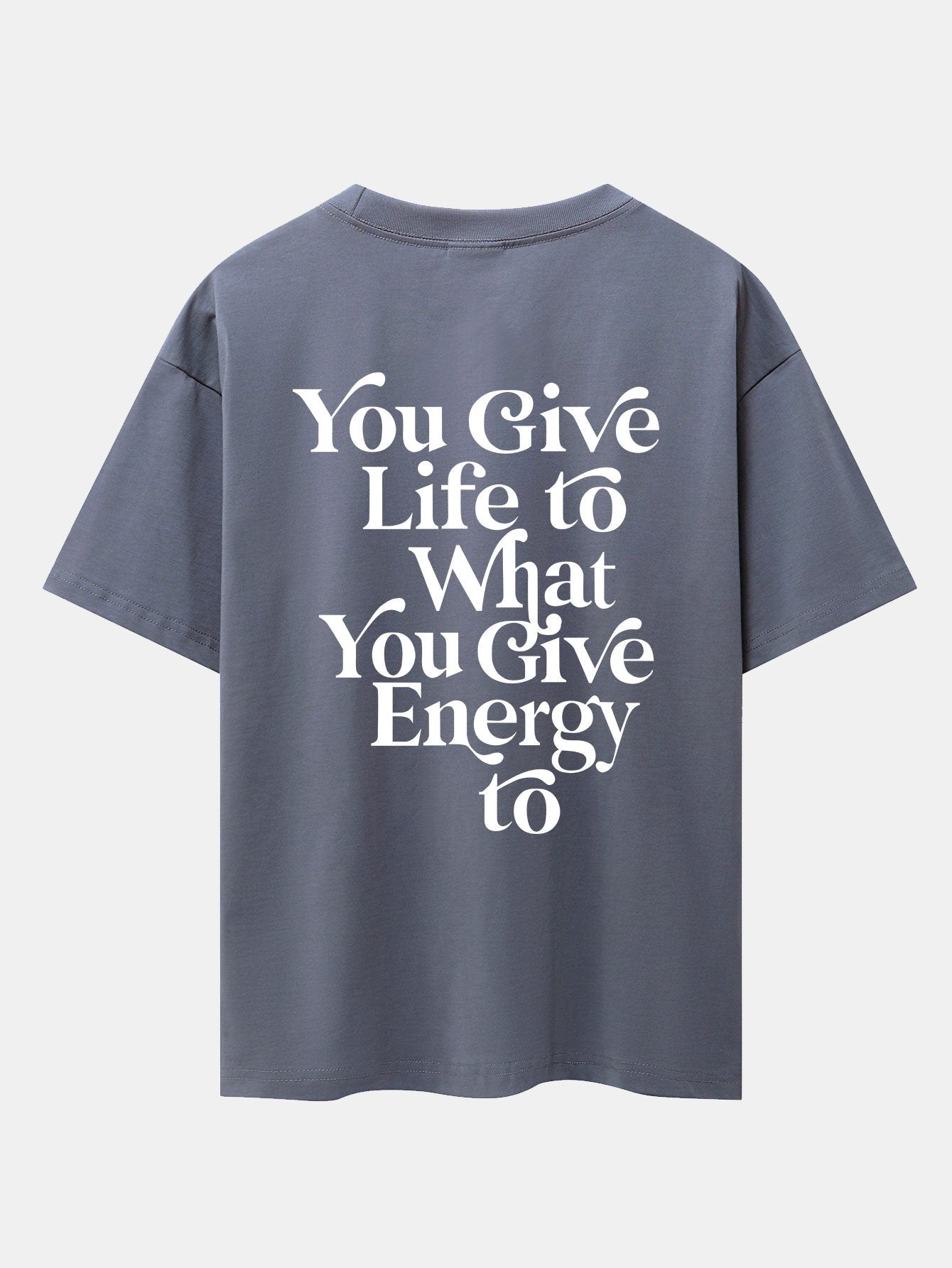 Slogan Back Print Drop Shoulder Oversize T-Shirt