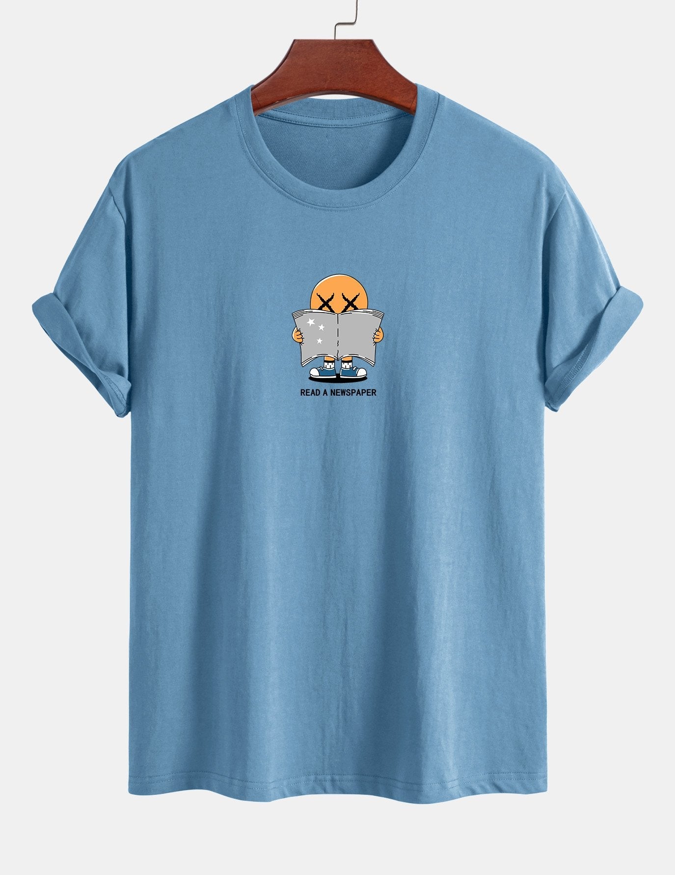 Regular Fit Reading Print Cotton T-Shirt
