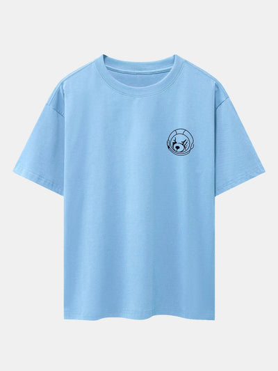 Planet Astronaut Print Drop Shoulder Oversize T-Shirt