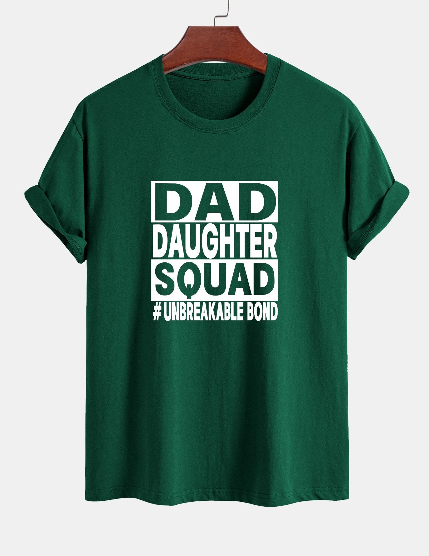 Regular Fit Dad And Daughter Squad Print Cotton T-Shirt