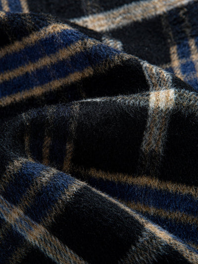 Relax Fit Heavy Weight Flannel Plaid Hooded Shirt