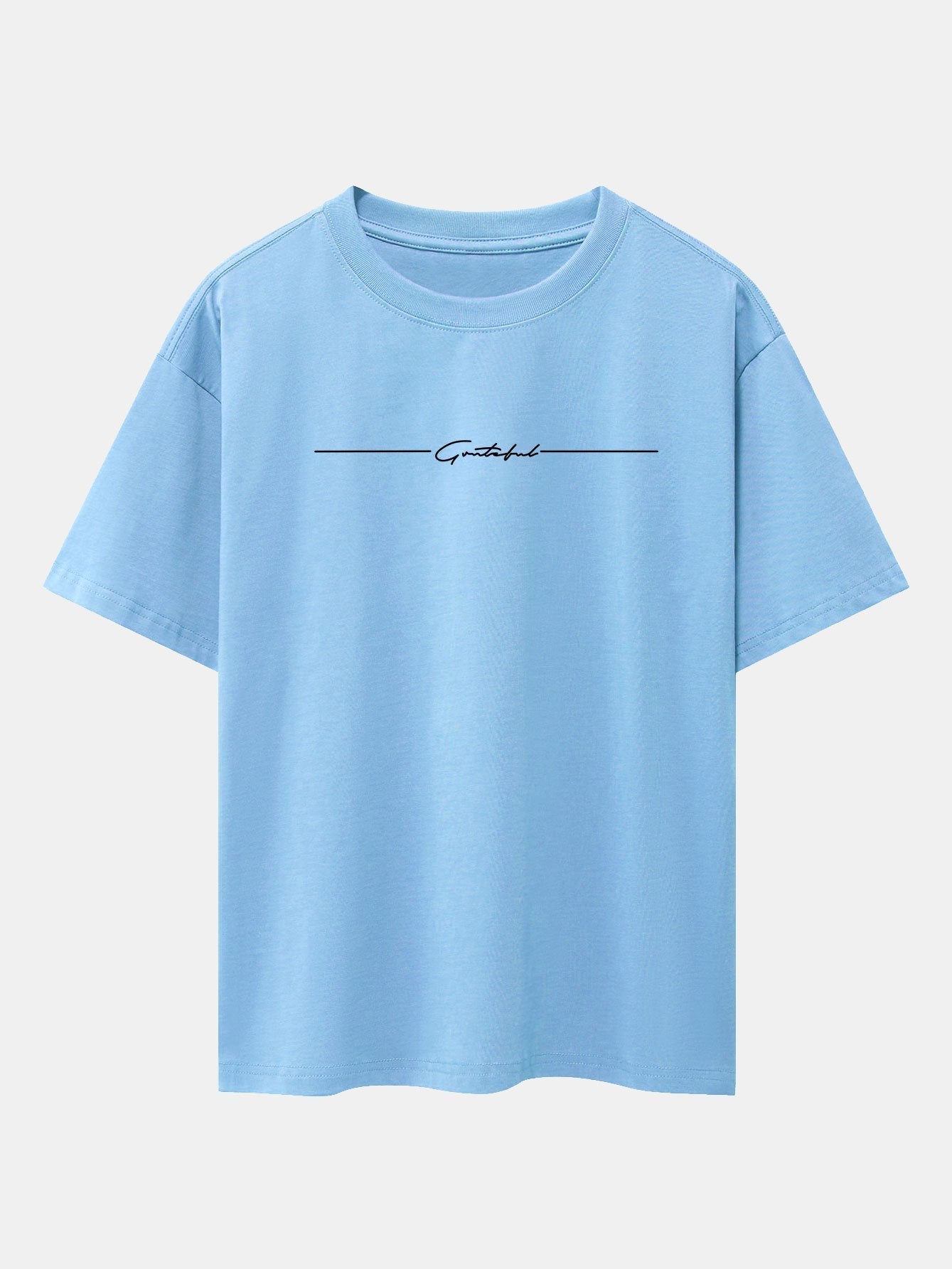 Slogan Print Drop Shoulder Oversize T-Shirt