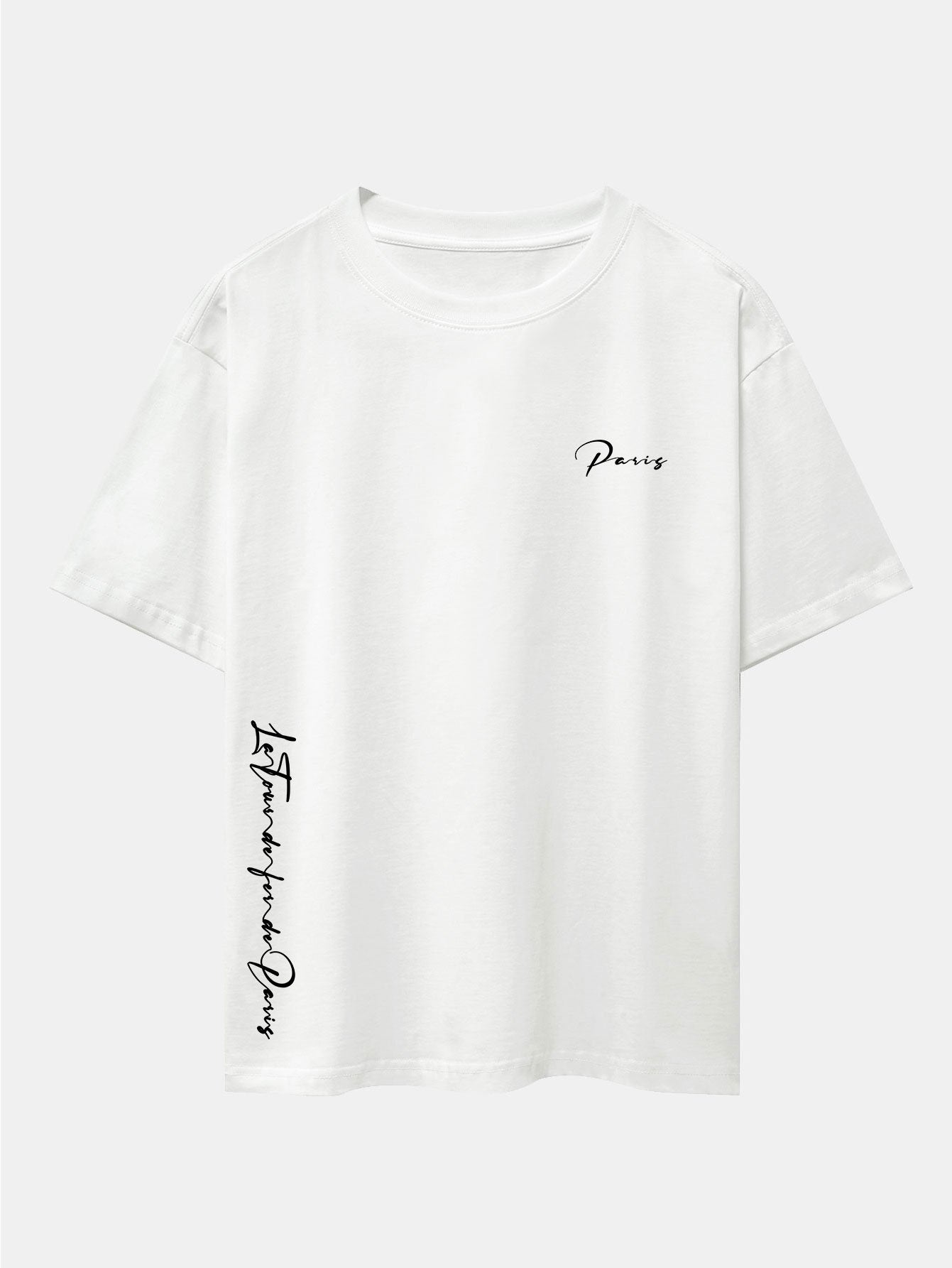 Paris Print Drop Shoulder Oversize T-Shirt
