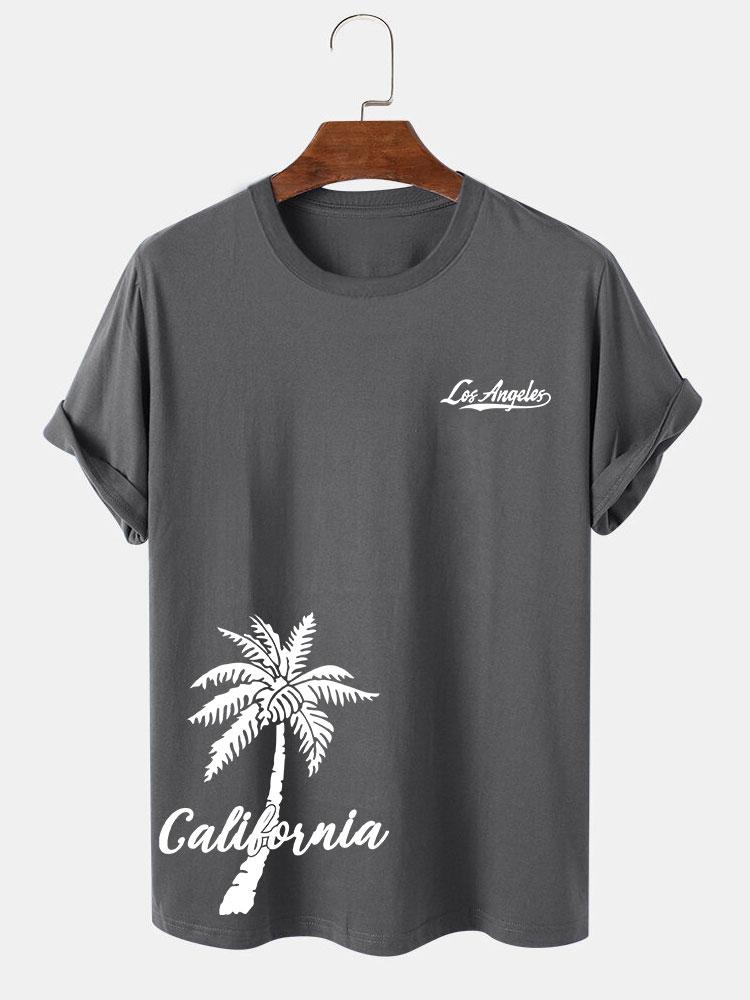 California Palm Tree Print T-Shirt