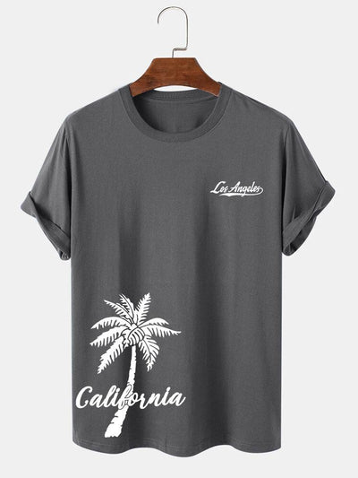 California Palm Tree Print T-Shirt